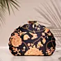 Woman Floral Printed D-shape Clutch