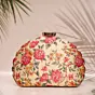 Women Floral Printed D-shape Clutch
