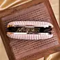 Woman Baby Pink Ribbed Fabric Clutch