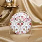 Women Off White Based Golden And Maroon Threadwork Embroidery Clutch