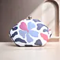 Woman White And Grey Floral Printed Clutch