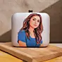 Women Portrait Caricature Personalised Clutch Bag