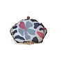 Woman White And Grey Floral Printed Clutch