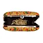 Women Yellow Multicolor Threadwork Embroidery Clutch