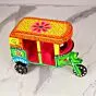 Auto Ricksaw Vehicle Wooden Toys Handmade Handpainted Push and Pull Toys for Kids Boys and Girls Handicraft Items for Home Decor