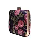 Women Black Floral Printed Name Customised Clutch