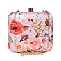Women White Floral Printed Name Customised Clutch