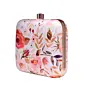 Women White Floral Printed Name Customised Clutch