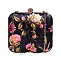 Women Black Leaf And Floral Printed Name Customised Clutch