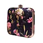 Women Black Leaf And Floral Printed Name Customised Clutch