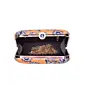 Woman Yellow Birds And Floral Printed Name Customised Clutch