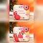 Woman Beige Based Floral Printed Customized clutch