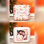 Women Pink Roses Printed Customized Clutch