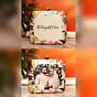 Women Cream Based Printed Customized clutch