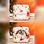 Women White Based Floral Printed Customized Clutch