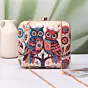 Woman Twin Owls Printed Clutch