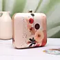 Woman Minimal Floral Abstract Printed Clutch