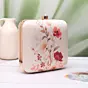 Woman Soft Pastel Floral Portrait Clutch