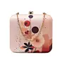 Woman Minimal Floral Abstract Printed Clutch