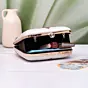 Woman Royal Twin Peacocks Pattern Portrait Clutch