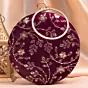 Woman Wine Based Sequins Embroidery Clutch