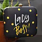 Women Lady Boss Black Clutch Bag