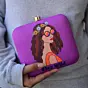 Women Boho Girl Printed Clutch