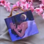 Women Sleeping Women Printed Suitcase Style Clutch