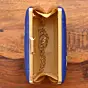 Women Mother's Day Flower Blue Printed Clutch