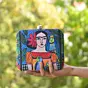 Women Mother Daughter Twinning Printed Clutch