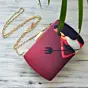 Women Maroon Durga Printed Clutch