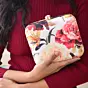 Women Yellow and Red Floral Printed Clutch