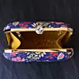 Woman Blue Floral Printed Clutch