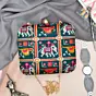 Woman Green Fabric Clutch