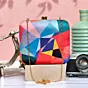 Women Multicolored Pattern Printed Clutch