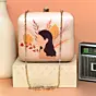 Women Elegant Woman Portrait Printed Clutch