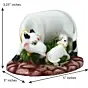 Polyresin White Cow and Calf Statue