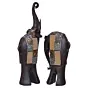 Set of 2 Elephant Statues Animal Figurine Decorative Showpiece