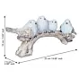 Polyresin Handcrafted 4 White Bird Statues Sitting on Tree Branch Decorative Showpiece
