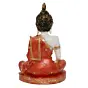 Polyresin Orange & White Meditating Lord Buddha Statue