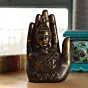 Polyresin Palm Buddha Statue Religious Idol