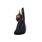 Black and Golden Handcrafted Palm Buddha Statue
