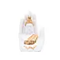 Decorative Palm Buddha Figurine Showpiece - 17 cm (Polyresin, White)