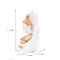 Decorative Palm Buddha Figurine Showpiece - 17 cm (Polyresin, White)
