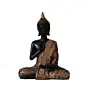 Polyresin Black and Golden Handcrafted Meditating Blessing Buddha Statue