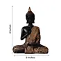 Polyresin Black and Golden Handcrafted Meditating Blessing Buddha Statue