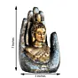 Polyresin Silver and Golden Handcrafted Palm Buddha statue