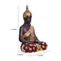 Polyresin Brown and Gold Handcrafted Meditating Buddha Statue