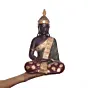 Polyresin Brown and Gold Handcrafted Meditating Buddha Statue