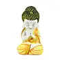 Polyresin Yellow and White Praying Monk Buddha Statue
